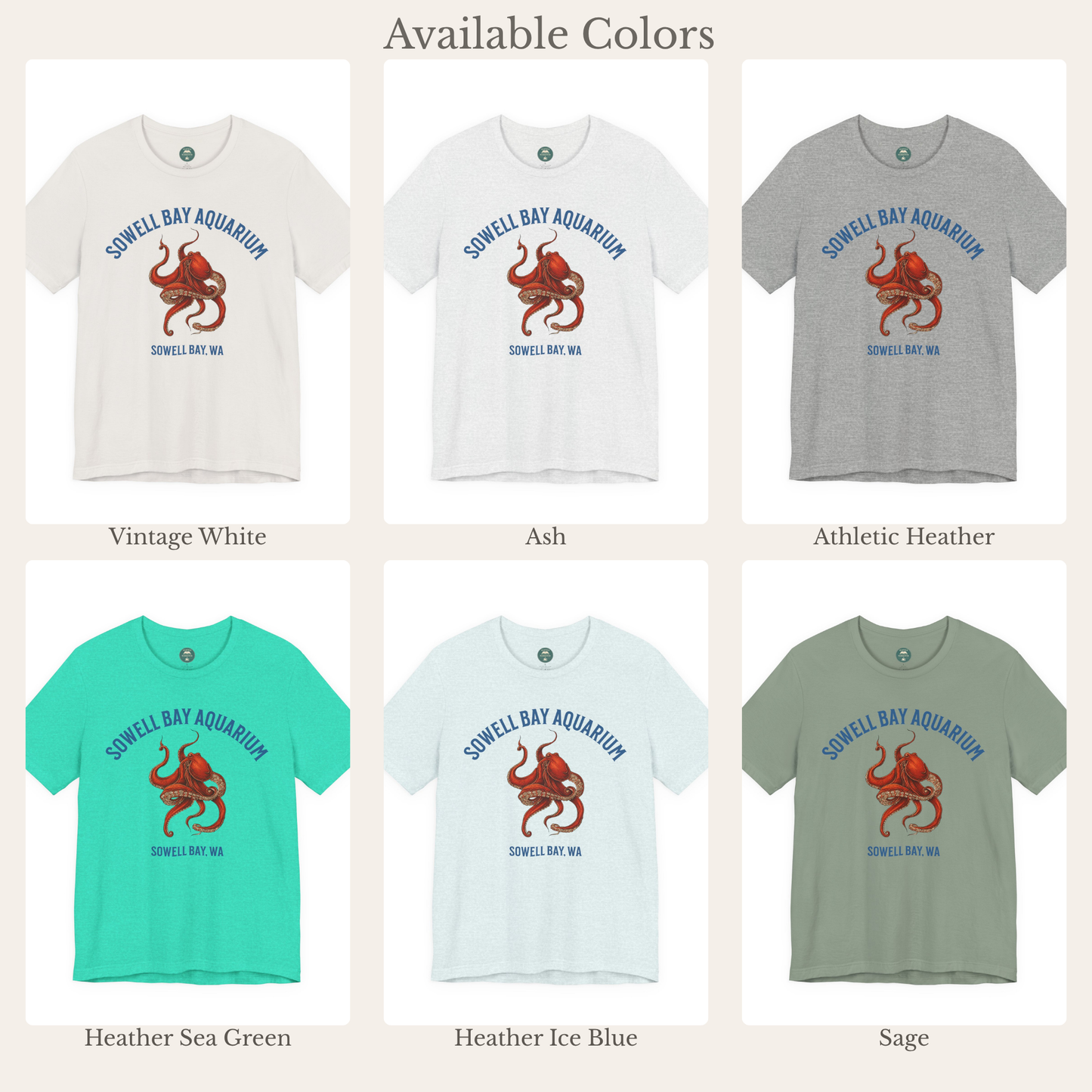 Sowell Bay Aquarium Octopus Tee